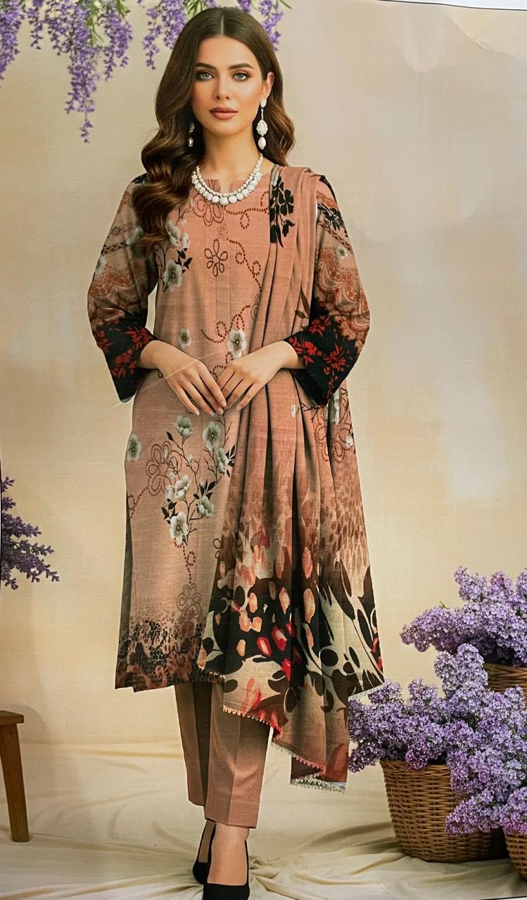 Premium 3-Piece Khaddar (Tan Colour)– Elegance in Every Thread.