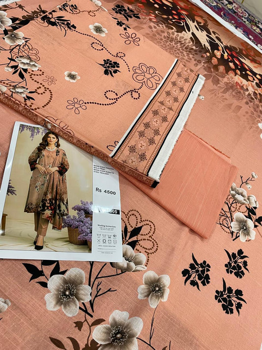 Premium 3-Piece Khaddar (Tan Colour)– Elegance in Every Thread.
