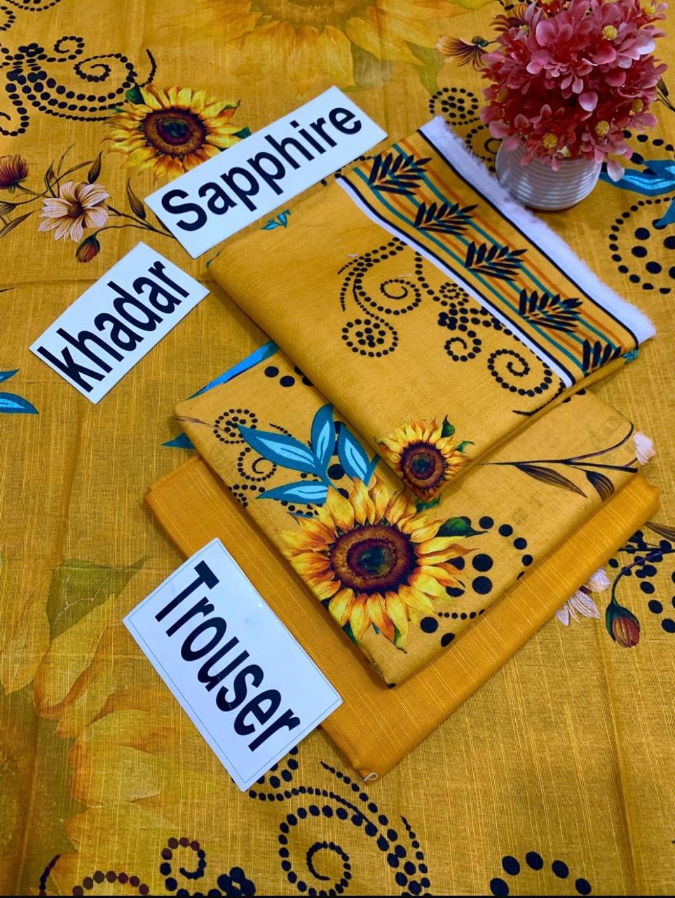 Premium 3-Piece Khaddar (Yellow)– Elegance in Every Thread.